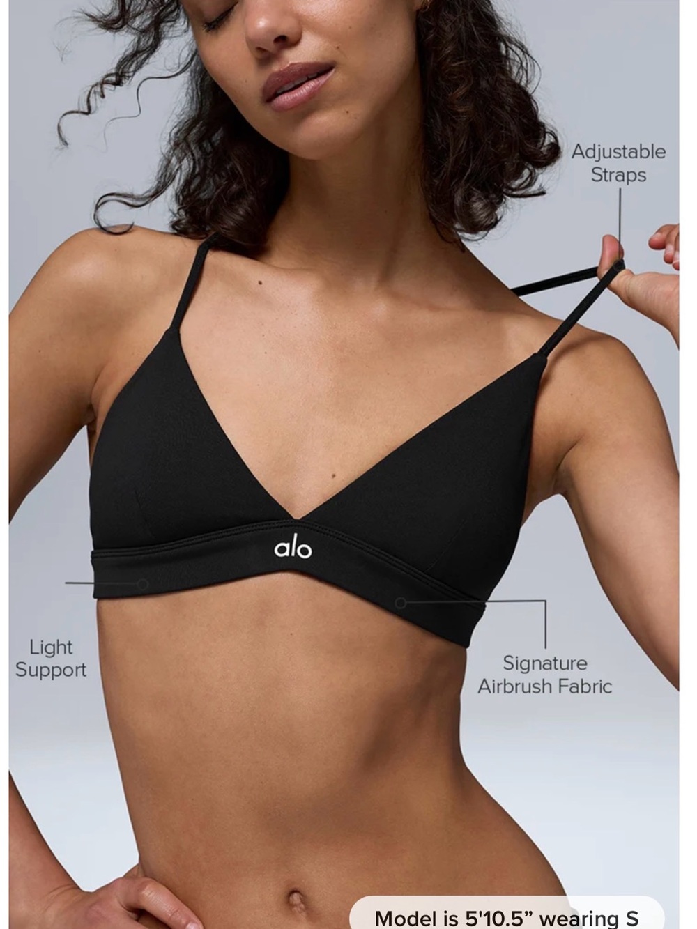 ALO Yoga Black Splendor Sports Bra